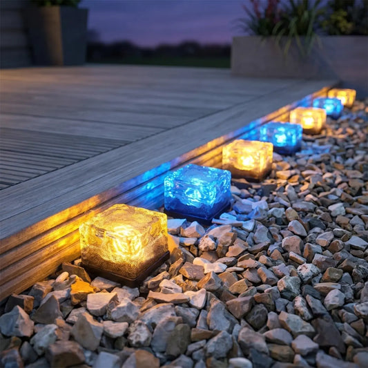 LumiSquare Solar Powered Garden Light Waterproof ABS Landscape Path Lighting