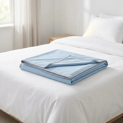 Arctivia Cooling Blanket Breathable Microfiber Lightweight Bedding in Gray and Blue