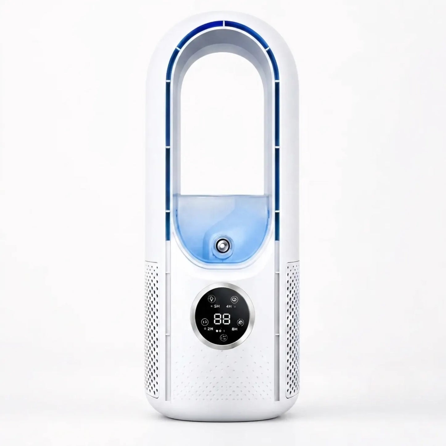 BreezeFlow Bladeless Portable Air Conditioner and Quiet Tower Cooling Fan with Remote