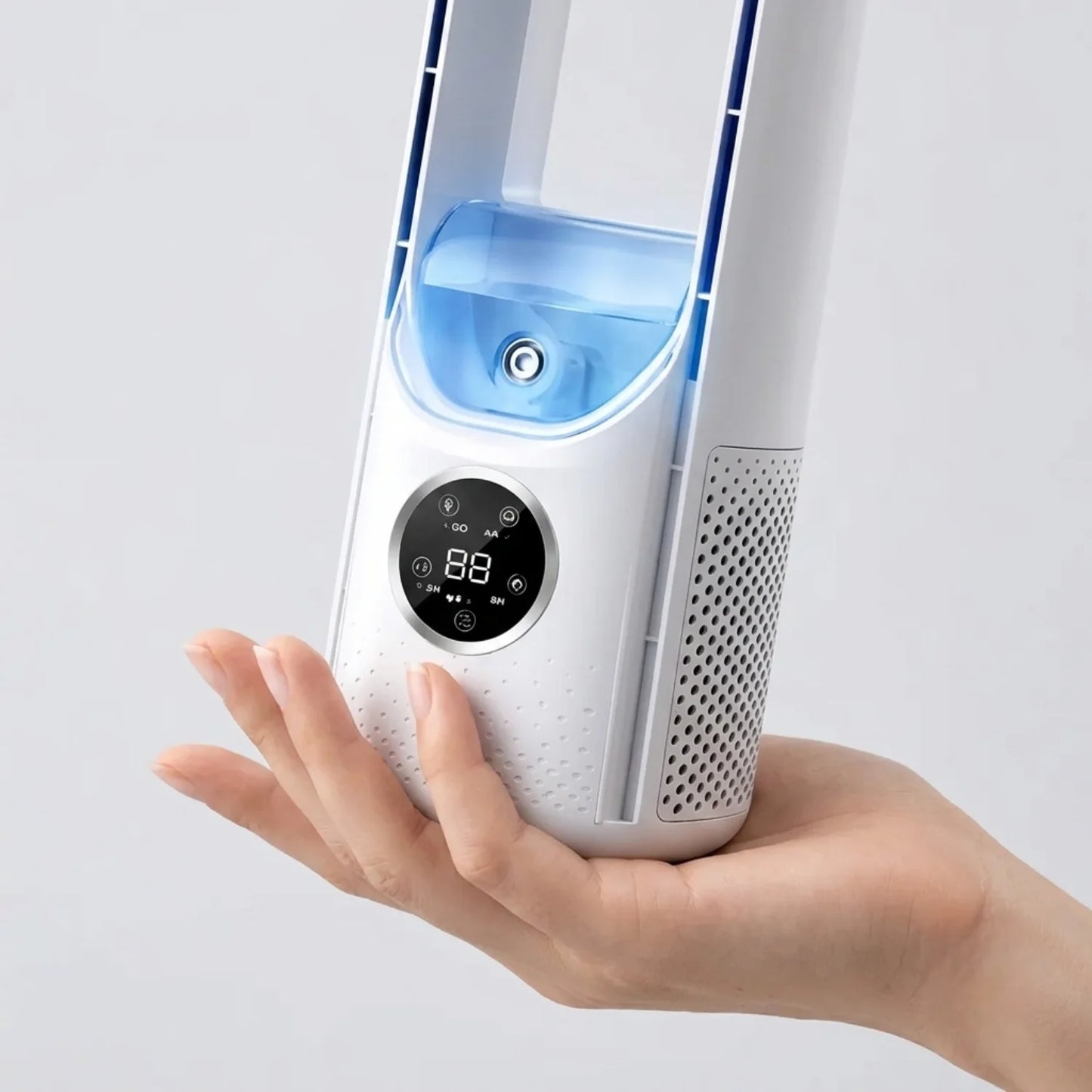 BreezeFlow Bladeless Portable Air Conditioner and Quiet Tower Cooling Fan with Remote