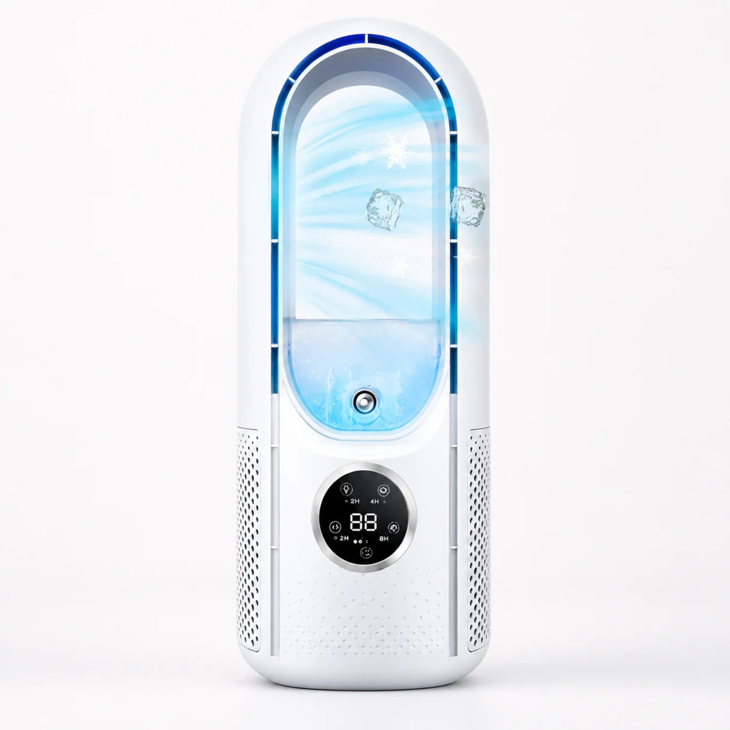 BreezeFlow Bladeless Portable Air Conditioner and Quiet Tower Cooling Fan with Remote