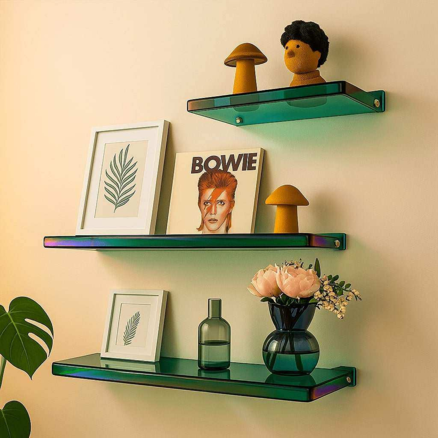 Minimalist Acrylic Floating Wall Shelf for Modern Display and Storage