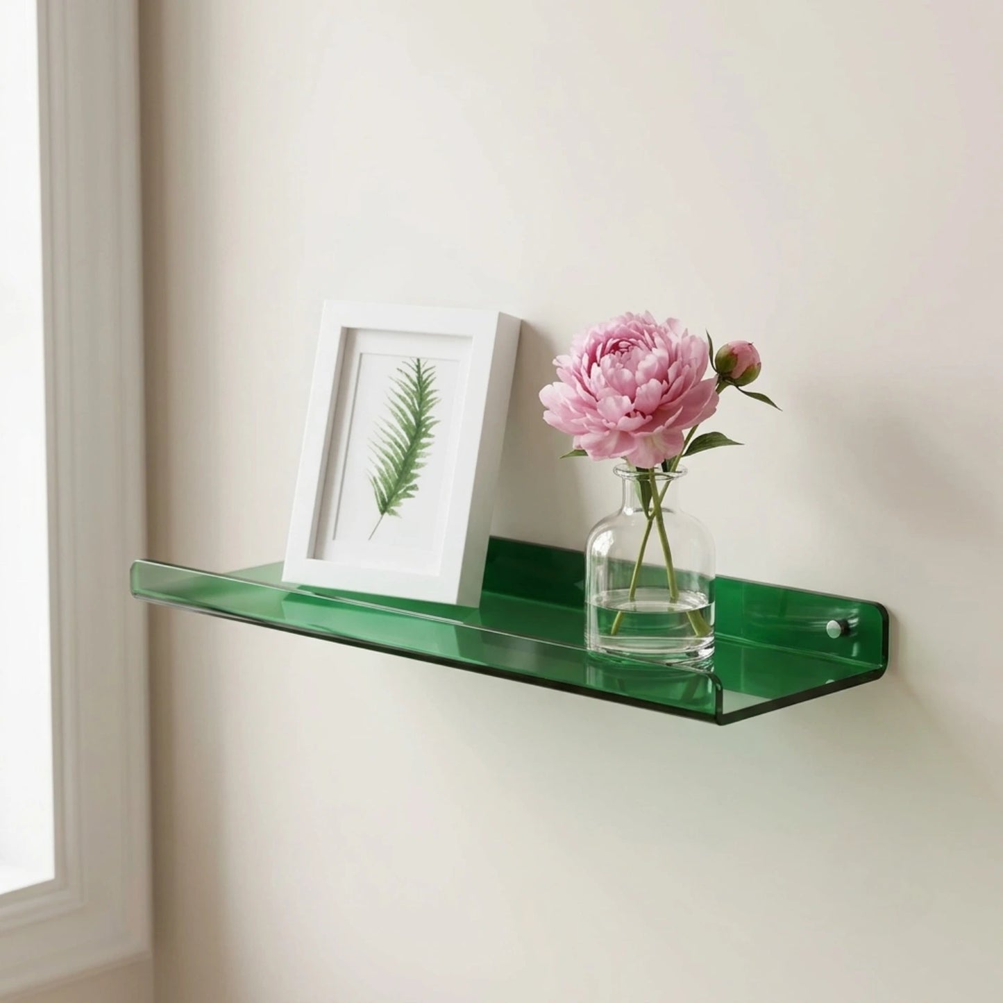 Minimalist Acrylic Floating Wall Shelf for Modern Display and Storage