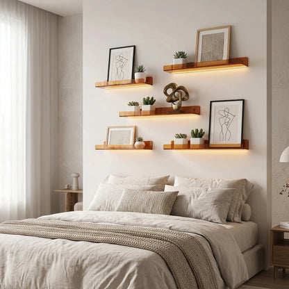 Minimalist Acrylic Floating Wall Shelf for Modern Display and Storage
