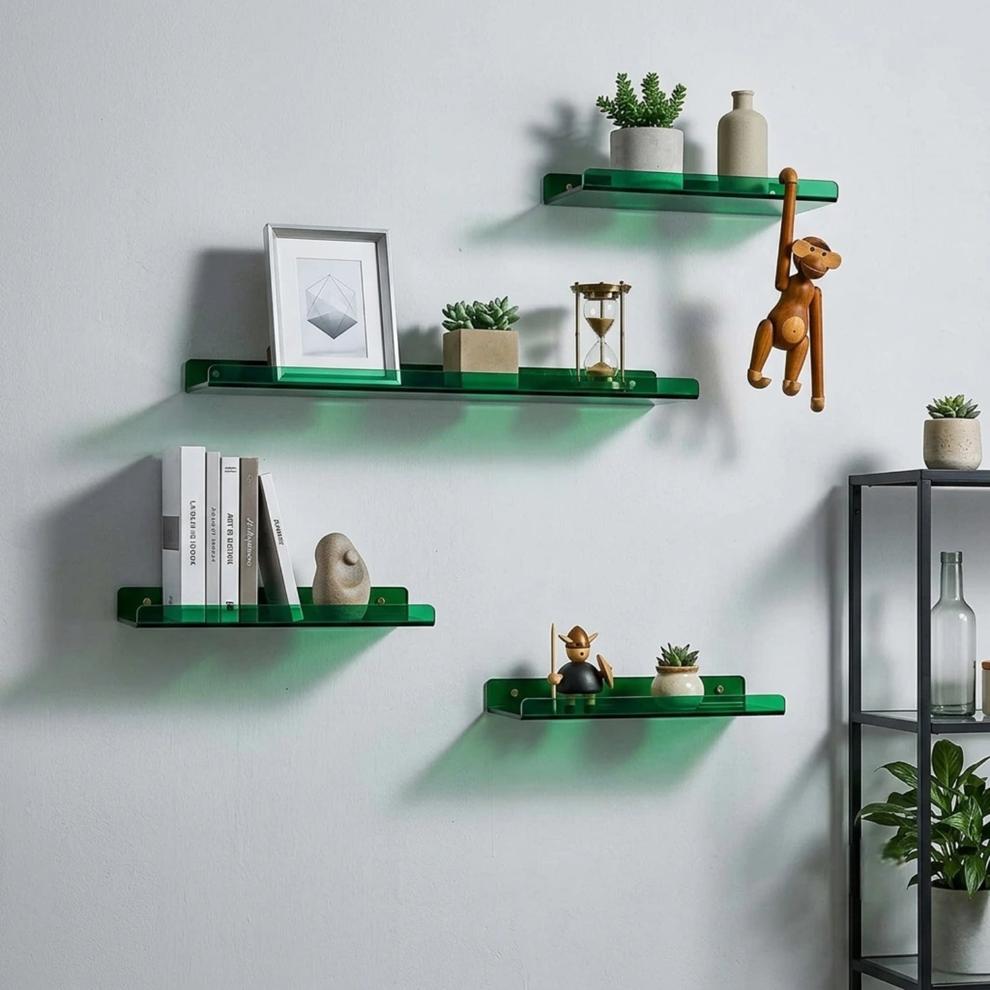 Minimalist Acrylic Floating Wall Shelf for Modern Display and Storage