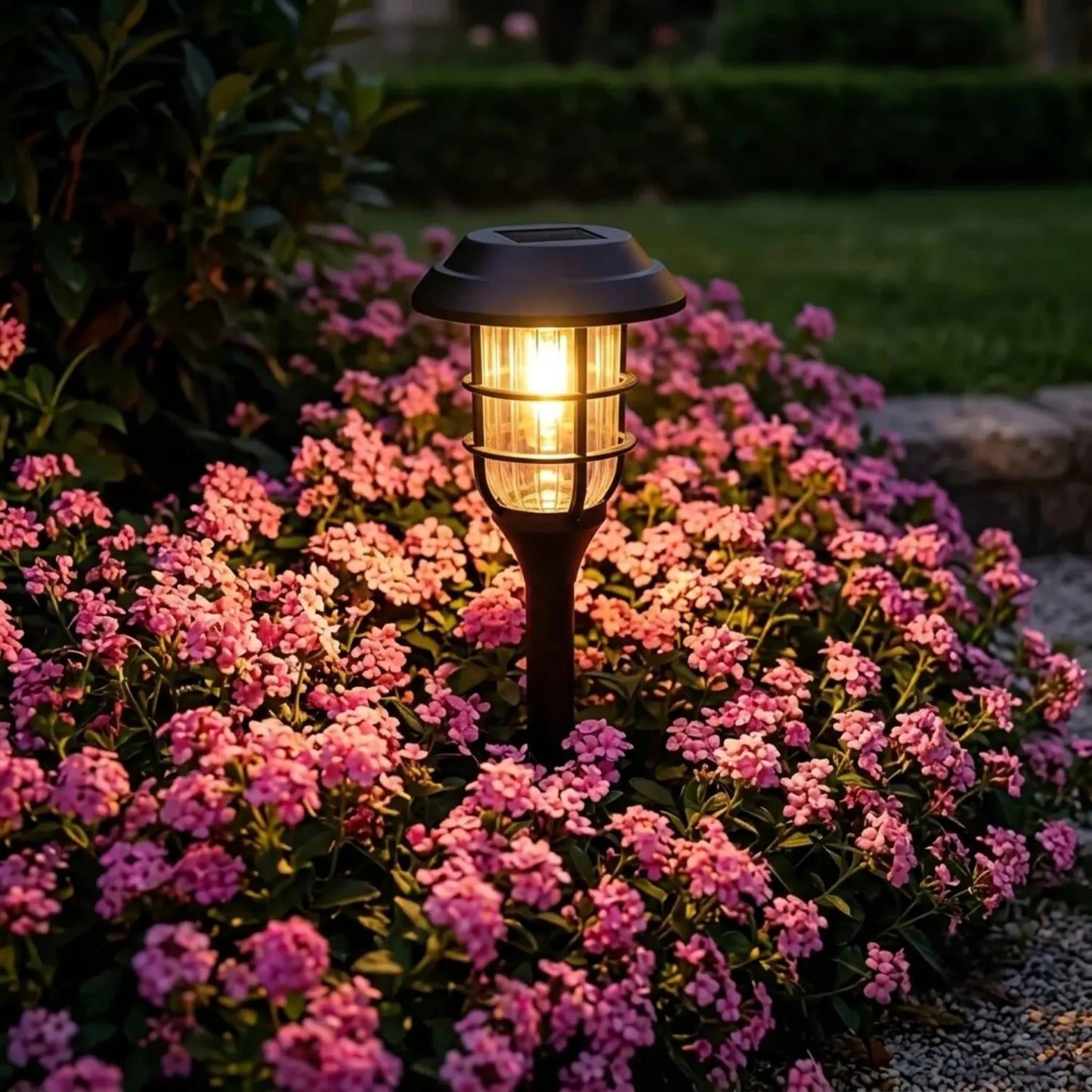 SolarGlow Weatherproof Solar Path Lights - Flickering Warm Glow Outdoor Garden Set (6-Pack)