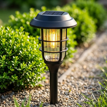 SolarGlow Weatherproof Solar Path Lights - Flickering Warm Glow Outdoor Garden Set (6-Pack)
